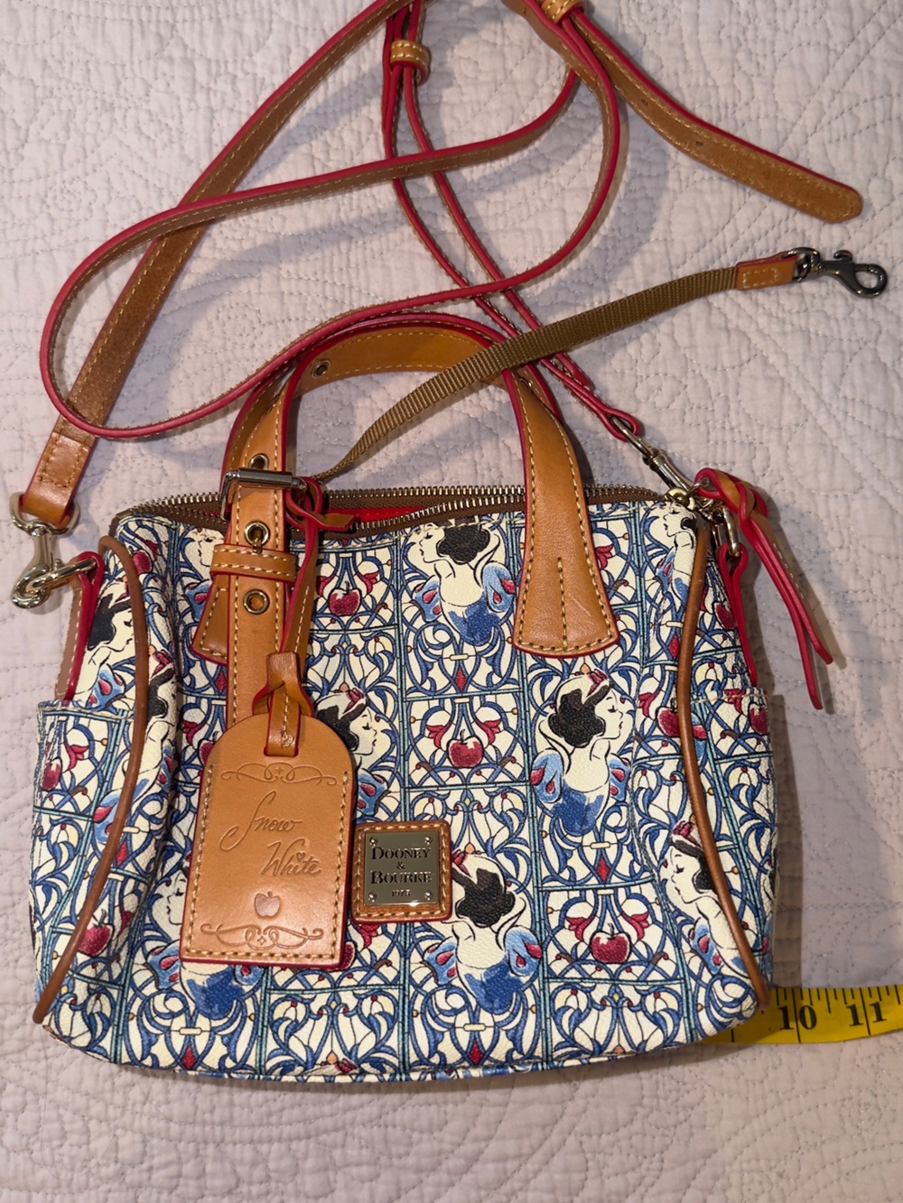 Dooney & Bourke Blue,snow whiteTan Floral-Print Shoulder Bag Disney collection
